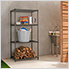 PRO Black 4-Tier Steel Wire Garage Storage Shelving Unit