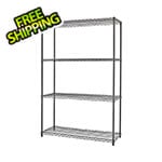 Trinity PRO Black 4-Tier Steel Wire Garage Storage Shelving Unit