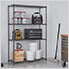 PRO Black 4-Tier Steel Wire Garage Storage Shelving Unit