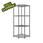 Trinity PRO Black 4-Tier Steel Wire Garage Storage Corner Shelving Unit