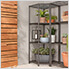 PRO Black 4-Tier Steel Wire Garage Storage Corner Shelving Unit