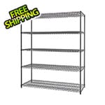 Trinity PRO Black 5-Tier Steel Wire Garage Storage Shelving Unit