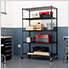 PRO Black 5-Tier Rolling Steel Wire Garage Storage Shelving Unit