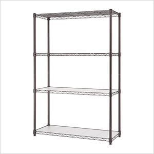 PRO Dark Bronze 4-Tier Steel Wire Garage Storage Shelving Unit