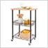 Dark Bronze Bamboo Top Kitchen Cart