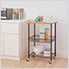 Dark Bronze Bamboo Top Kitchen Cart