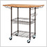 Expandable Bamboo Top Kitchen Cart