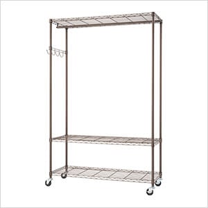 Rolling Garment Rack in Bronze Anthracite