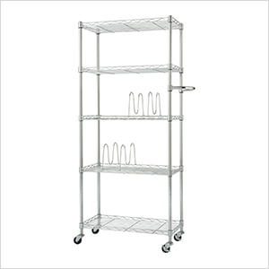 5-Tier Rolling Pantry Rack