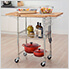 Expandable Bamboo Top Kitchen Cart