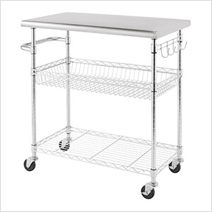 34" Stainless Steel NSF Kitchen Cart