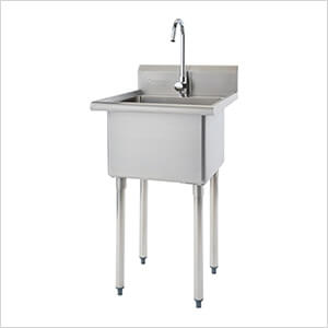 Stainless Steel Utility Sink with Faucet