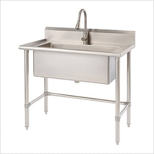 Stainless Steel Utility Sink with Faucet