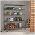 NSF 5-Tier Rolling Steel Wire Garage Storage Shelving Unit