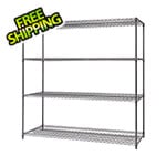 Trinity PRO Black 4-Tier Steel Wire Garage Storage Shelving Unit