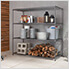 PRO Black 4-Tier Steel Wire Garage Storage Shelving Unit