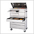 43 in. 11-Drawer Stainless Steel Rolling Tool Chest Combo