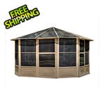 Gazebo Penguin Florence 12 ft. x 12 ft. Solarium with Polycarbonate Roof (Sand)