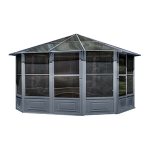 12 ft. x 12 ft. Florence Solarium with Polycarbonate Roof (Slate Gray)