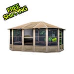 Gazebo Penguin 12 ft. x 15 ft. Florence Solarium with Polycarbonate Roof (Sand)