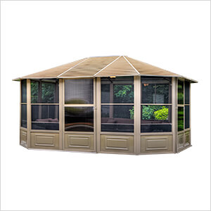 12 ft. x 15 ft. Florence Solarium with Polycarbonate Roof (Sand)