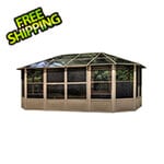 Gazebo Penguin 12 ft. x 18 ft. Florence Solarium with Polycarbonate Roof (Sand)