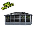 Gazebo Penguin 12 ft. x 18 ft. Florence Solarium with Polycarbonate Roof (Slate Gray)