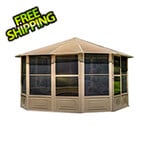 Gazebo Penguin 12 ft. x 12 ft. Florence Solarium with Polycarbonate Roof (Sand)