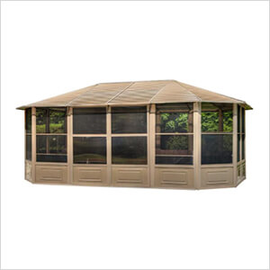 12 ft. x 18 ft. Florence Solarium with Metal Roof (Sand)