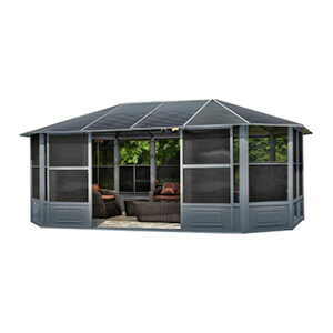 12 ft. x 18 ft. Florence Solarium with Metal Roof (Slate Gray)