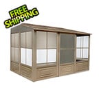 Gazebo Penguin 8 ft. x 12 ft. Florence Solarium with Polycarbonate Roof (Sand)