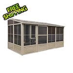 Gazebo Penguin 8 ft. x 16 ft. Florence Solarium with Polycarbonate Roof (Sand)