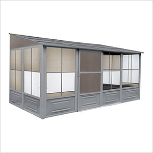 8 ft. x 16 ft. Florence Solarium with Polycarbonate Roof (Slate Gray)
