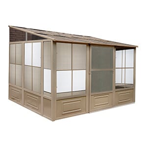 10 ft. x 12 ft. Florence Solarium with Polycarbonate Roof (Sand)