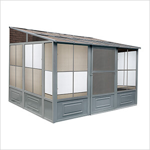 10 ft. x 12 ft. Florence Solarium with Polycarbonate Roof (Slate Gray)