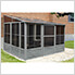 10 ft. x 12 ft. Florence Solarium with Polycarbonate Roof (Slate Gray)