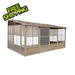 Gazebo Penguin 10 ft. x 16 ft. Florence Solarium with Polycarbonate Roof (Sand)