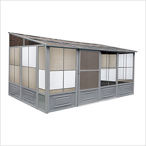 10 ft. x 16 ft. Florence Solarium with Polycarbonate Roof (Slate Gray)