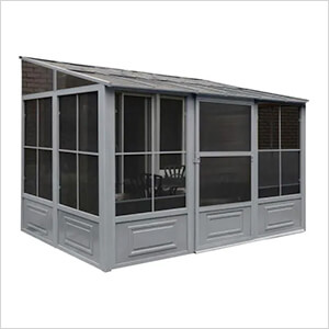 8 ft. x 12 ft. Florence Solarium with Metal Roof (Slate Gray)