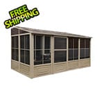 Gazebo Penguin 8 ft. x 16 ft. Florence Solarium with Metal Roof (Sand)