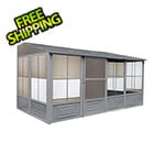 Gazebo Penguin 8 ft. x 16 ft. Florence Solarium with Metal Roof (Slate Gray)