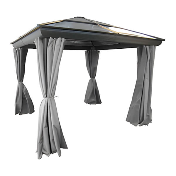 10 ft. x 10 ft. Venus Gazebo with Polycarbonate Roof (Slate Gray)