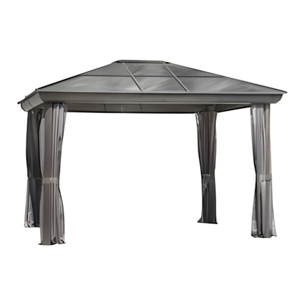 10 ft. x 12 ft. Venus Gazebo with Polycarbonate Roof (Slate Gray)