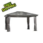 Gazebo Penguin 10 ft. x 14 ft. Venus Gazebo with Polycarbonate Roof (Slate Gray)