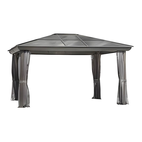 10 ft. x 14 ft. Venus Gazebo with Polycarbonate Roof (Slate Gray)