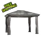 Gazebo Penguin Venus 12 ft. x 14 ft. Gazebo with Polycarbonate Roof (Slate Gray)