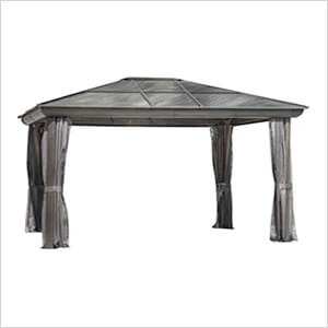 12 ft. x 16 ft. Venus Gazebo with Polycarbonate Roof (Slate Gray)