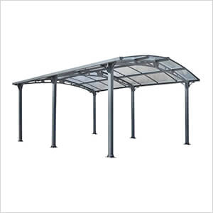 Acay Carport with Gutter (Gray)
