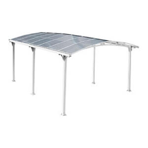 Acay Carport with Gutter (White)