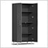 4-Piece Tall Garage Cabinet Kit and 4-Shelf Bundle in Graphite Grey Metallic